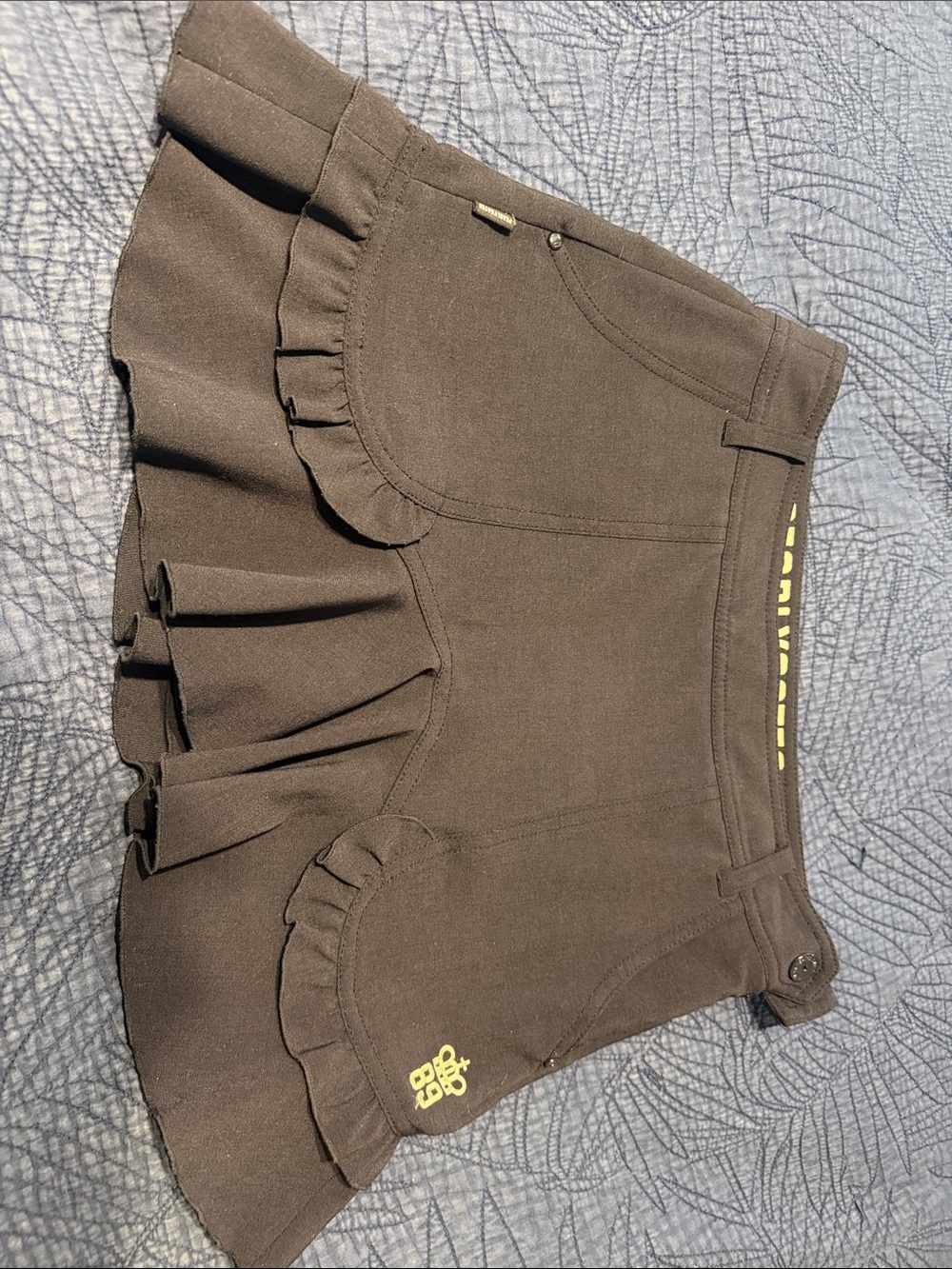 Pearly Gates Women’s Navy Ruffle Hem Logo Golf Skirt Size 0